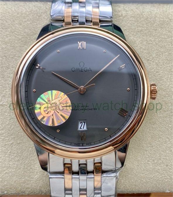 GT Factory Omega De Ville Prestige 434.20.40.20.06.001 40mm Half Rose Gold Steel,Rose Gold Point&Roman Number Grey Dial 1 1159a141 75ef 45e1 8c07 dee3da770ccc Clean Factory Watch