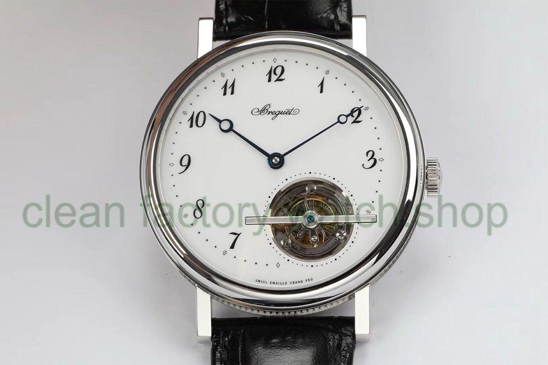 R8 Factory Breguet Tourbillon 5367PT/29/9WU 42mm Steel Leather Strap White Dial 1 120450c3 4267 49c2 9e3c b5735e9c50a5 Clean Factory Watch