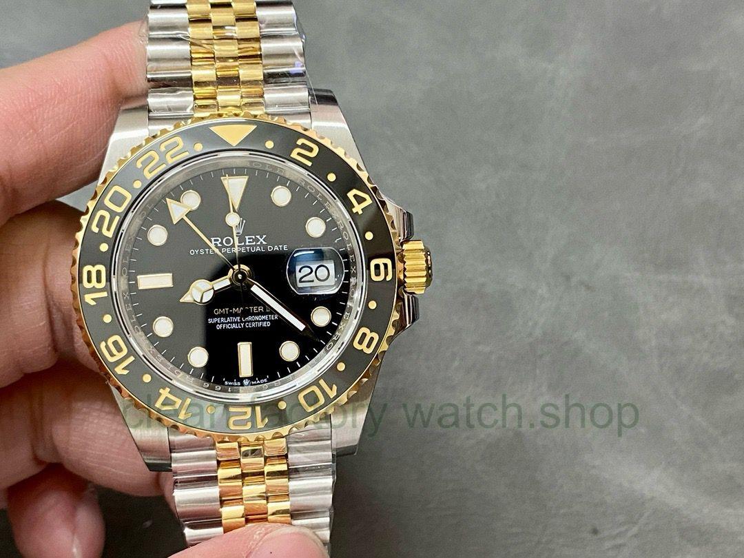 EW Factory Rolex GMT-Master II 126713GRNR-0001 40mm Full Gold/Steel Black Dial Jubilee 1 12c89d78 1dd9 41d6 ad1d c7ee2031364d Clean Factory Watch