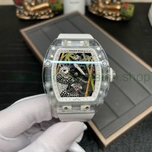 RM Factory Panda Eats Golden Bamboo Richard Mille RM26-01 44mm Transparent Crystal White Rubber Strap Panda Skeletonized White Dial 4 1603755f 4d90 4246 b25e 9158f3e60906 Clean Factory Watch