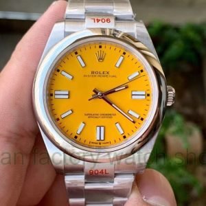 EW Factory Rolex Oyster Perpetual 41 124300-0004 41mm Full 904L Yellow Dial