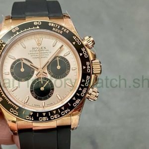 QF Factory ‘counterweight 140g’ Rolex Daytona 126515LN-0006 40mm Rose Gold Rubber Strap Pink Dial