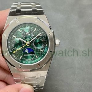 BBR Factory Audemars Piguet Royal Oak Perpetual Calendar 26606ST.OO.1220ST.01 41mm Full Steel Green Dial