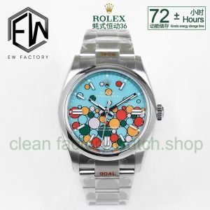 EW Factory Rolex Oyster Perpetual 36 126000-0009 36mm Full 904L Celebration Blue Dial