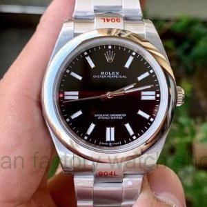 EW Factory Rolex Oyster Perpetual 41 124300-0002 41mm Full 904L Black Dial