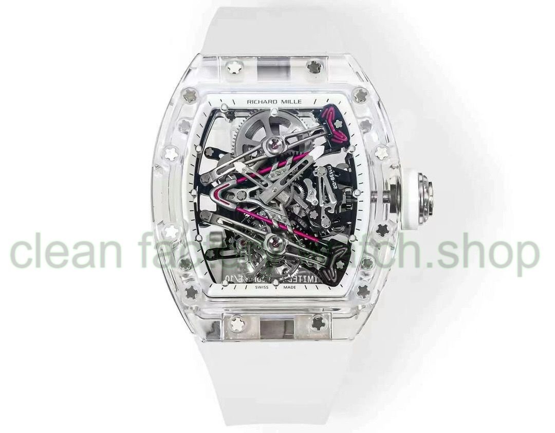 RM Factory Richard Mille RM38-02 43mm Crystal White Rubber Strap Skeletonized White Dial 1 2830f95c 7cce 4f06 acfb b97c0825a03c Clean Factory Watch