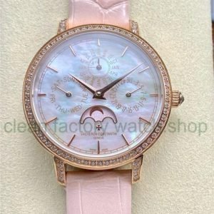 TW Factory Vacheron Constantin Traditionnelle Perpetual Calendar Ultra-Thin 4305T/000R-B947 Gold Pink Leather Strap Mother Of Pearl Dial 11 29f3a1be b6b7 4961 ad70 99c4b1ae0211 Clean Factory Watch