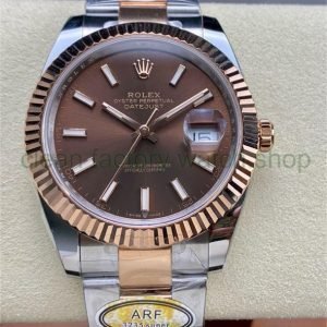 ARF Factory Rolex Datejust 41 126331-0001 41mm Half Rose Gold Brown Dial 18 2ae95e44 4b84 4a71 be76 228e8a98d0ed Clean Factory Watch
