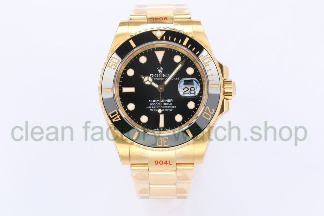 EW Factory Rolex Submariner Date 126618LN 41mm Full Yellow Gold Black Dial 1 30bdc43d 3946 4f13 bf4d 21f9b59b28e8 Clean Factory Watch