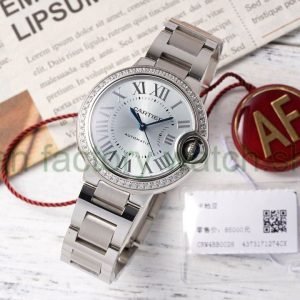 AF Factory Cartier Ballon Bleu W4BB0028 33mm Diamond Bezel Full Steel Roman Numerals Blue Dial 20 32938940 3f2e 49c0 aeb8 7e8b8422ec1a Clean Factory Watch