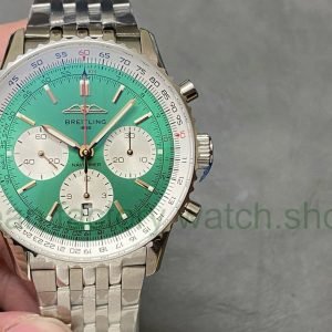 BLS Factory Breitling Navitimer 1 B01 Chronograph AB0139211L1A1 42mm Full Steel White Eye Green Dial 9 35241606 d7c7 4315 9021 358becfd9711 Clean Factory Watch