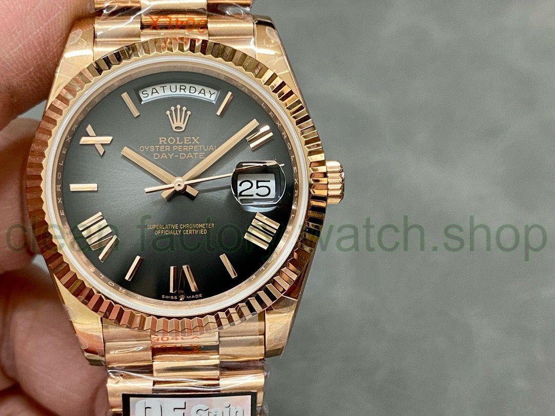 QF Factory 'Counterweight 183g' Rolex Day-Date 40 238235-0055 40mm Full Rose Gold Roman Number Black Dial 1 3b2fe2b9 6706 4d76 8227 57854c0f297a Clean Factory Watch