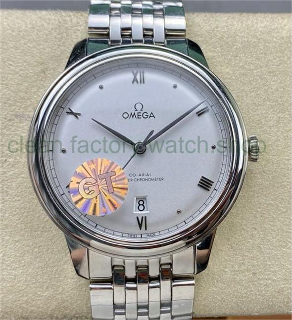 GT Factory Omega De Ville Prestige 434.10.40.20.02.001 40mm Full Steel Point&Roman Number Silver Dial 1 3e4e37ce 6712 4aaf 9f07 ae5b693ebdac Clean Factory Watch