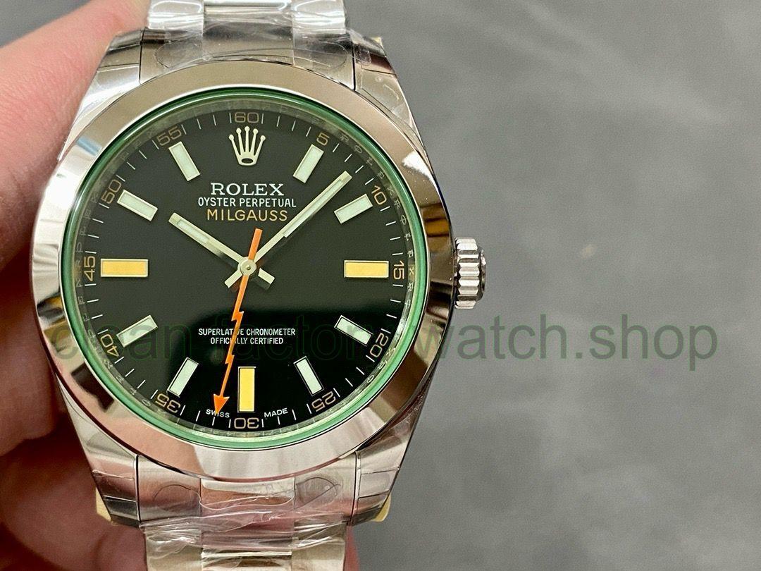 GS Factory Rolex Milgauss 116400GV 40mm Full 904L Black Dial 1 3efdb866 fc08 48ab b1bb 2376bdc44945 1 Clean Factory Watch