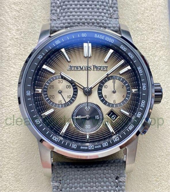 OMF Factory Audemars Piguet Code 11.59 26393QT.OO.A064KB.01 41mm Steel Canvas Strap Brown Dial 1 OMF Factory Audemars Piguet Code 11.59 26393QT.OO.A064KB.01 41mm Steel Canvas Strap Brown Dial