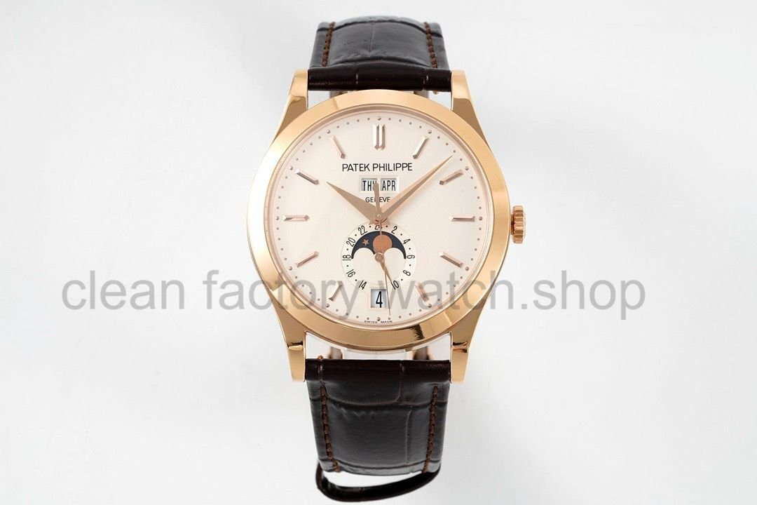 PPF Factory Patek Philippe Annual Calendar 5396R-011 38mm Rose Gold Leather Strap Silver Dial 1 404e2640 fb3d 46cc b930 d0118bc6880a Clean Factory Watch
