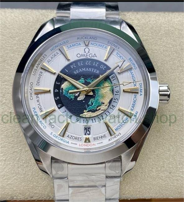 N1 Factory Omega Seamaster Aqua Terra World Time 220.93.43.22.99.001 43mm Full Steel White Dial 1 446d2cb4 0d68 49d9 8f1d 77d86a8cab2b Clean Factory Watch