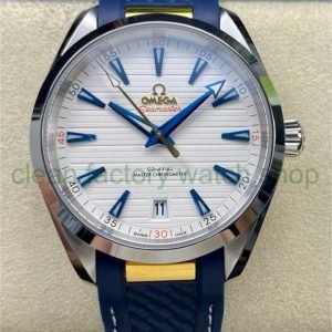 N1 Factory Omega Seamaster Aqua Terra Master Co-Axial Chronometer 220.12.41.21.02.004 41.5mm Steel Rubber Strap White Dial 24 4b9b40e5 9e24 44c3 9bd0 09d1d41b2d51 Clean Factory Watch