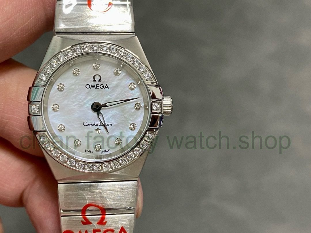 TW Factory Omega Constellation Quartz 123.15.27.60.55.003 27mm Diamond Bezel Full Steel Mother Of Pearl Dial 1 4f35575f 803e 45c0 a848 f25968ac92ee Clean Factory Watch