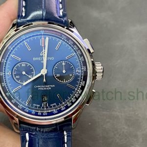 BLS Factory Breitling Premier Chronograph Date AB0118A61C1P2 42mm Steel Leather Strap Black Eye Blue Dial 11 51d3d882 d08f 41f3 ae3e 46677400614f Clean Factory Watch