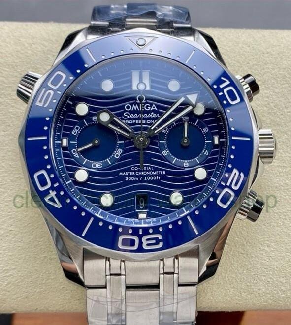 N1 Factory Omega Seamaster Diver 300M Co-Axial Chronometer Chronograph 210.30.44.51.03.001 44mm Full Steel Strap Blue Dial 1 56d343bc 60d2 4f0b 85ad b7965932e409 Clean Factory Watch