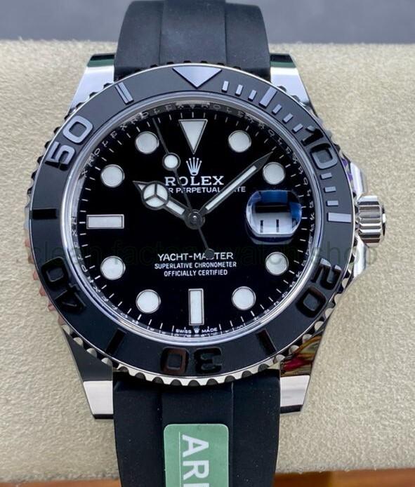 ARF Factory 'Counterweight 153g' Rolex Yacht-Master 42 226659 42mm White Gold Rubber Strap Black Dial 1 ARF Factory ‘Counterweight 153g’ Rolex Yacht-Master 42 226659 42mm White Gold Rubber Strap Black Dial