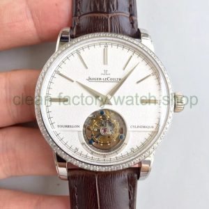 JL Factory Jaeger-LeCoultre TourbiIIon Master Grande Tradition 5086420 42mm Steel Leather Strap White Dial
