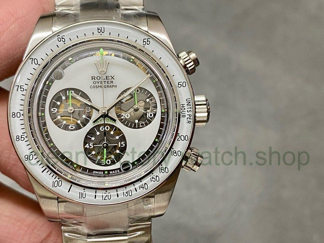 AMG Factory Rolex Daytona Panda Limited Edition 40mm Full Steel White Hollow Dial 1 AMG Factory Rolex Daytona Panda Limited Edition 40mm Full Steel White Hollow Dial