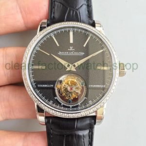 JL Factory Jaeger-LeCoultre TourbiIIon Master Grande Tradition 5086420 42mm Steel Leather Strap Black Dial