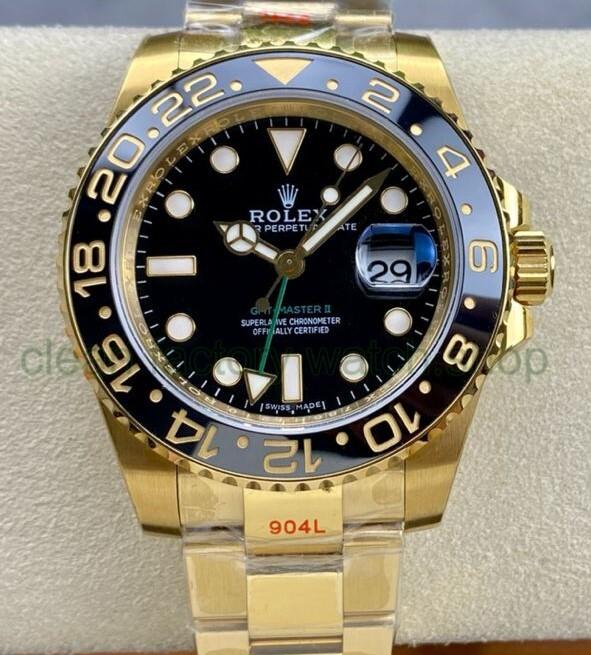 KF Factory Rolex GMT-Master II 116718LN 40mm Full Gold Black Dial 1 6ca1648a 2f13 4ad6 b9c7 ae2916deb19d Clean Factory Watch