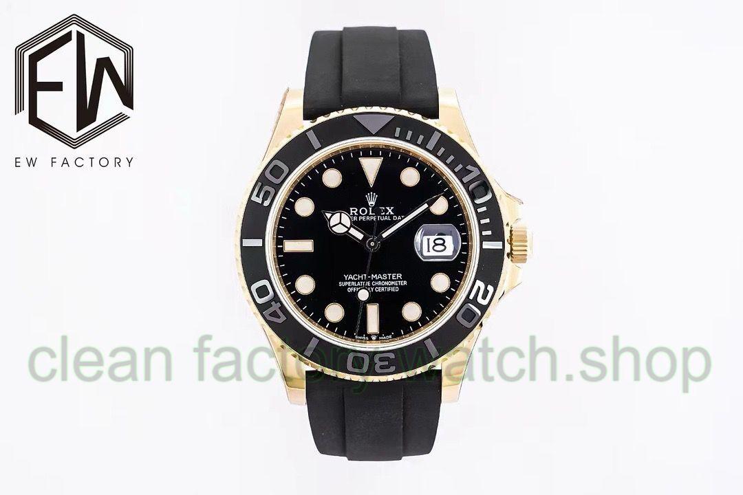 EW Factory Rolex Yacht-Master 42 226658-0001 40mm Rubber Strap Black Dial 1 6d9a7c27 92b6 4aed 949d 19a30f67d714 Clean Factory Watch