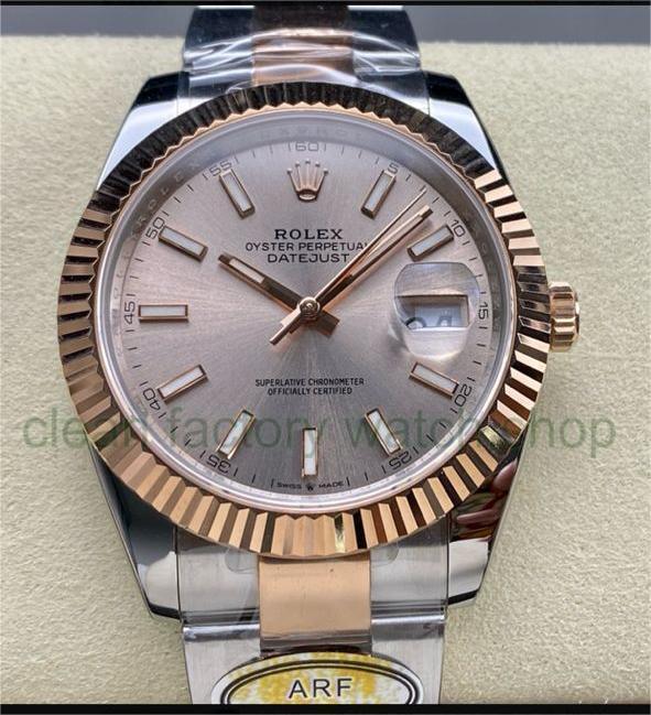 ARF Factory Rolex Datejust 41 126331-0009 41mm Half Rose Gold Pink Dial 1 6e340d8e b9fe 4096 989d 212bee2d1f65 Clean Factory Watch