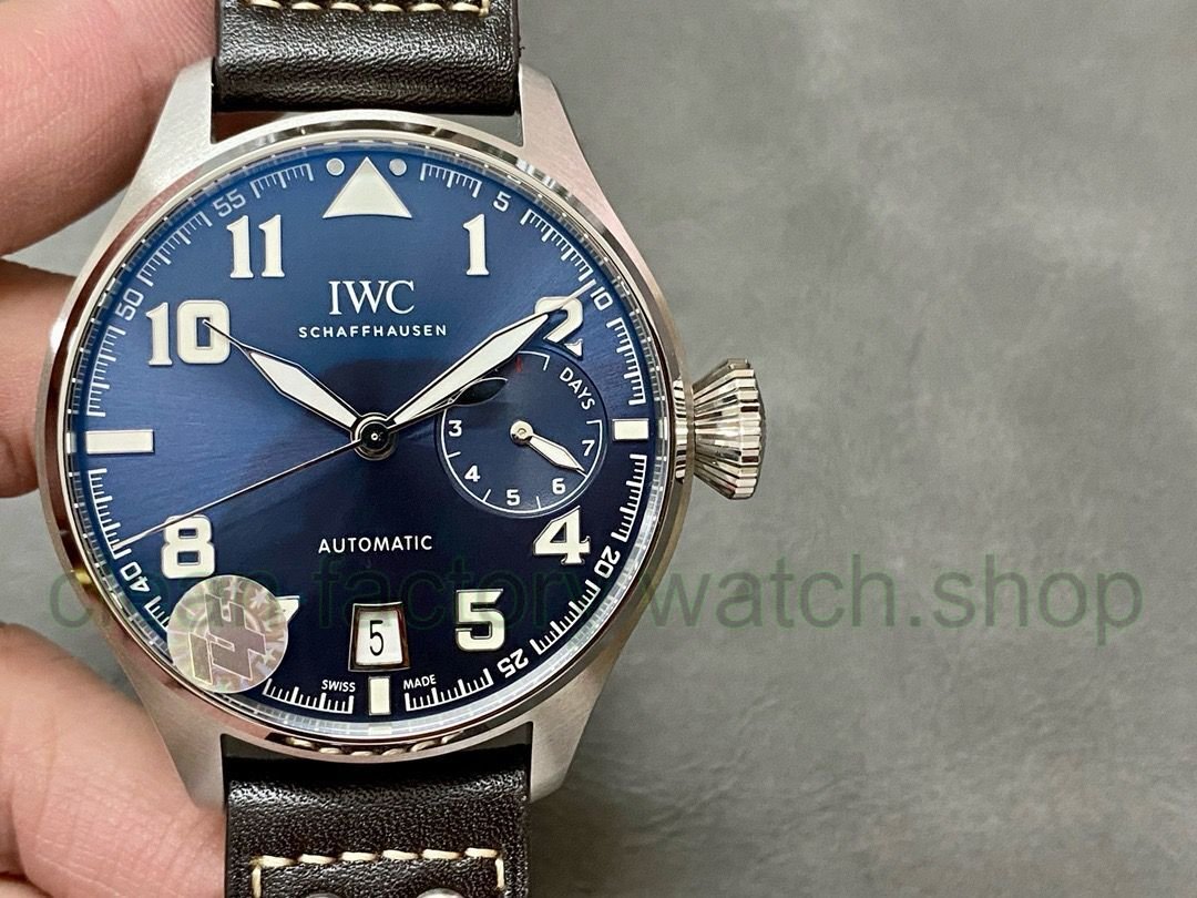 ZF Factory IWC Big Pilot IW500908 46mm Steel Leather Strap Blue Arabic Number Dial 1 7956d41d bd06 42f0 a5fc b3a6fcdb904d Clean Factory Watch