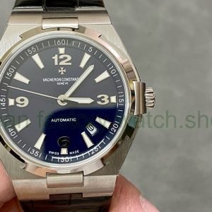 8F Factory Vacheron Constantin Overseas 47040/B01A-9094 41mm Steel Leather Strap Blue Arabic numerals Dial 9 7e864eee 5f5f 4166 9b74 e5fbcc399bfc Clean Factory Watch