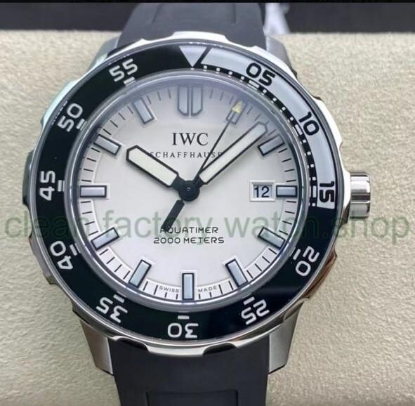 V6S Factory IWC Aquatimer Automatic 2000 IW356811 44mm Steel Rubber Strap White Dial 1 80481e53 f5d2 4602 89a5 b5c4881b37a3 Clean Factory Watch