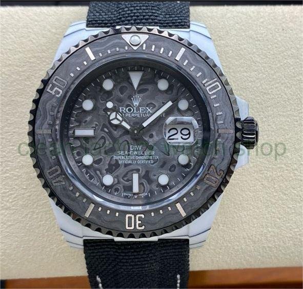 DIW Factory Rolex Sea-Dweller 126600 43mm Limited Edition 40mm Carbon Fiber Canvas Strap Carbon Fiber Dial 1 82d05df8 157d 4bf5 bffc 009b7e544966 Clean Factory Watch