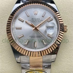 ARF Factory Rolex Datejust 41 126331 41mm Half Rose Gold Silver Dial 10 82d60ca1 be8a 4076 aaa3 28cf070e5d98 Clean Factory Watch