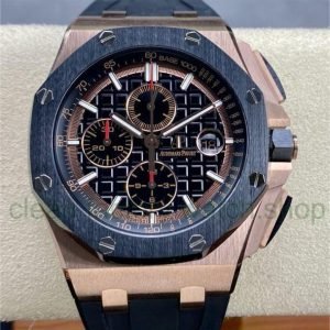APF Factory Audemars Piguet Royal Oak Offshore Chronograph 26401RO.OO.A002CA.02 44mm Rose Gold Rubber Strap Black Dial 8 843163e6 4fb6 4065 9d75 667c61af8f49 Clean Factory Watch