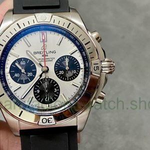 BLS Factory Breitling Chronomat 42 AB0134101G1S2 42mm Steel Rubber Strap Strap Black Eye Silver Dial 11 8ce716f8 f502 48a5 940a 992d9c5a8130 Clean Factory Watch