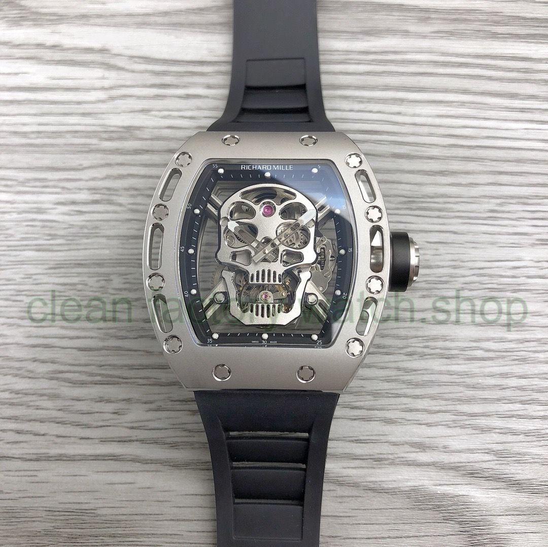 JB Factory Richard Mille Skull 44.3mm Titanium Black Rubber Strap Skeletonized Black Dial 1 908efcb4 acc8 47a8 aca0 97df2a3bbea0 Clean Factory Watch