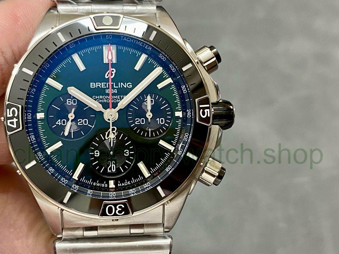 BLS Factory Breitling Chronomat B01 44mm Full Steel Black Dial 1 943ea10b 5e2a 4c0a 8233 feecf41aef9d Clean Factory Watch