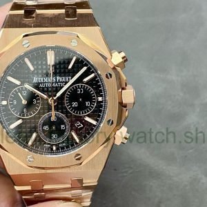 BF Factory Audemars Piguet Royal Oak Chronograph 26240OR.OO.1320OR.06 41mm Full Rose Gold Black Dial