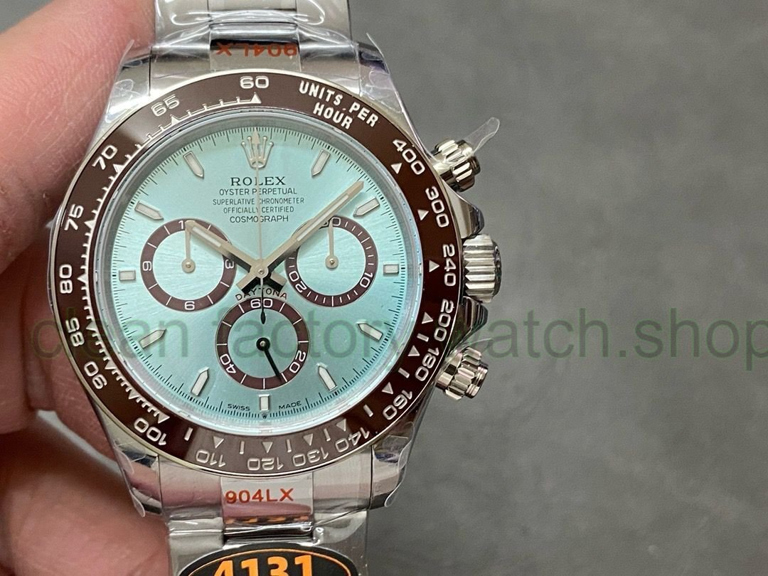 QF Factory 'Counterweight 180g' Rolex Daytona 126506-0001 40mm Full Platinum Sky Blue Dial 1 9ea8cbf6 f9ef 4723 bade dfc8cf0c5292 Clean Factory Watch