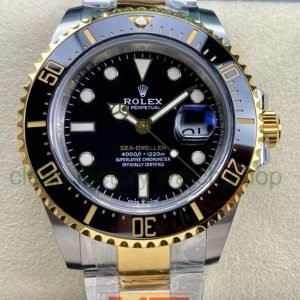 KF Factory Rolex Sea-Dweller 126603 43mm Half Gold Black Dial 12 9ef46c68 a681 464e 8637 bf69add27880 Clean Factory Watch