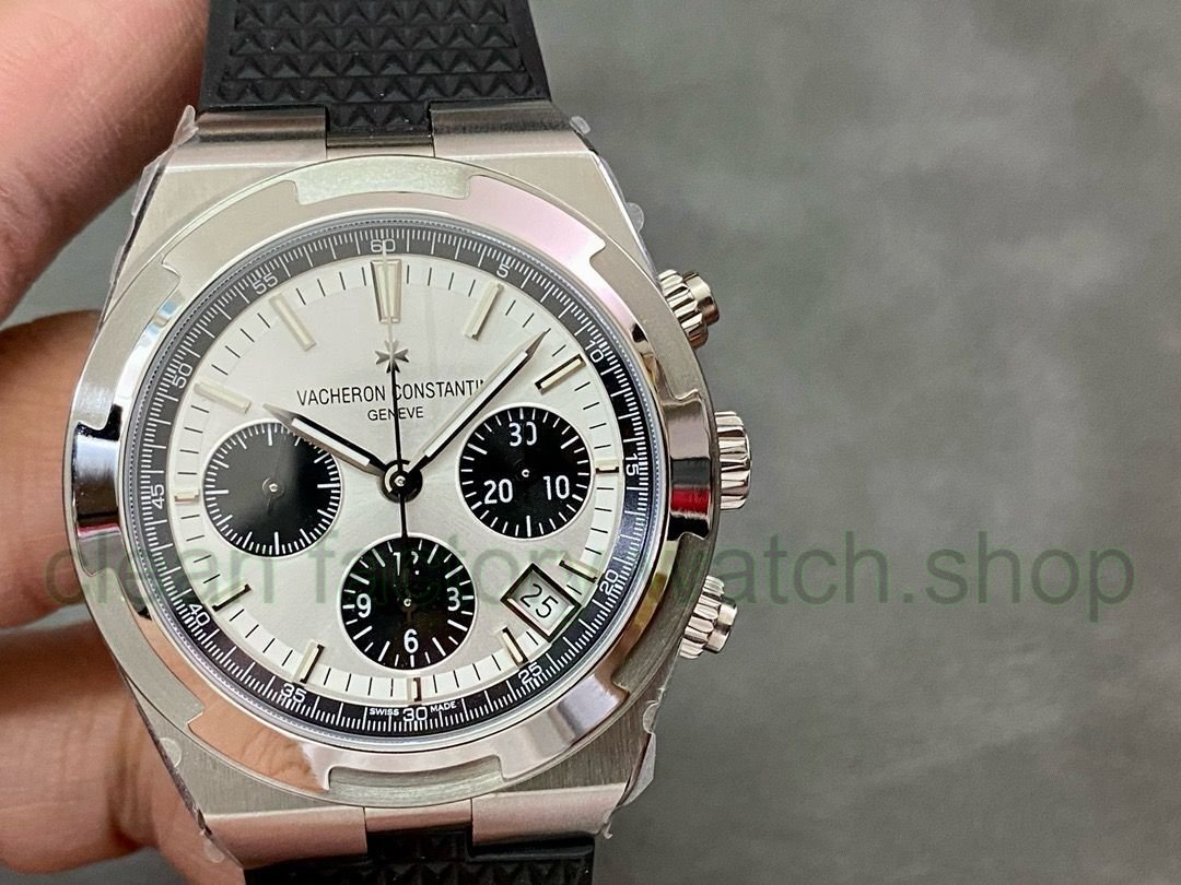 8F Factory Vacheron Constantin Overseas Chronograph 5500V/110A-B686 42.5mm Steel Rubber Strap Black Eye Silver Dial 1 a207656f 0e78 49f2 b36c bf3ea6eaaa05 Clean Factory Watch