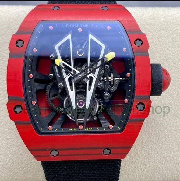 BBR Factory Richard Mille Tourbillon RM27-03 40mm Red Carbon Case Textile Strap Skeletonized Dial 1 a28af4fd 88a4 4091 9b12 7a116f50ef61 Clean Factory Watch