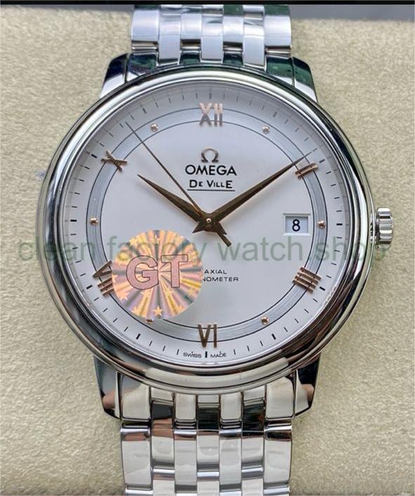 GT Factory Omega De Ville Prestige 424.10.40.20.02.002 39.5mm Full Steel Gold Roman Number Silver Dial 1 a29cde67 0574 4e9a b33d 5b8bcc08e5bc Clean Factory Watch