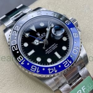 ARF Factory Batman Rolex GMT-Master II 126710BLNR-0003 40mm Full 904L Black Dial at 45 degree angle