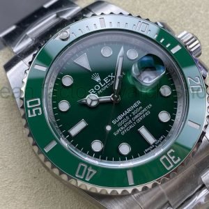 ARF Factory ‘Hulk’ Rolex Submariner Date 116610LV 40mm Full 904L Green Dial at 45degree angle