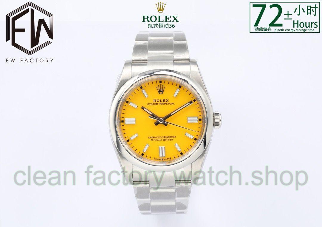 EW Factory Rolex Oyster Perpetual 36 126000-0004 36mm Full 904L Yellow Dial 1 acbc2b99 8082 49f2 b94f 7120d5c4b95f Clean Factory Watch